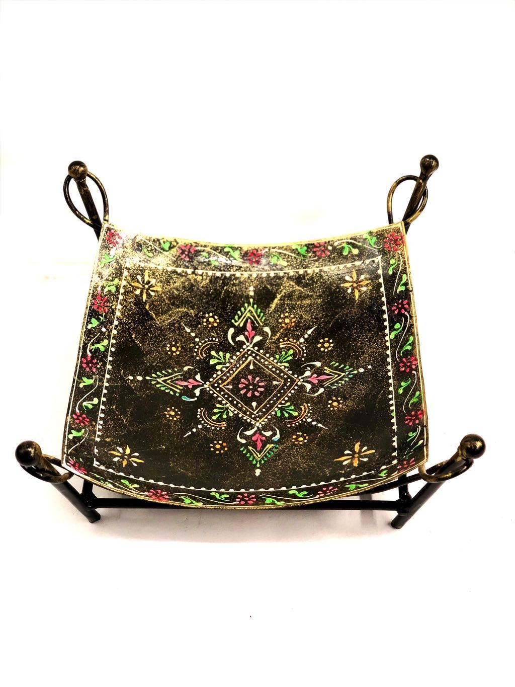 Khatli Style Metal Platter Tableware For Serving Snacks Kitchen Tamrapatra