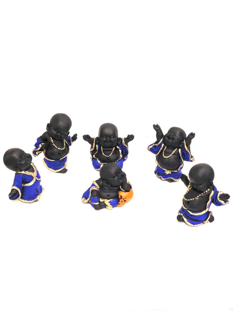 Cool Blue Shaded Handmade Baby Monks Attractive Home Décor By Tamrapatra
