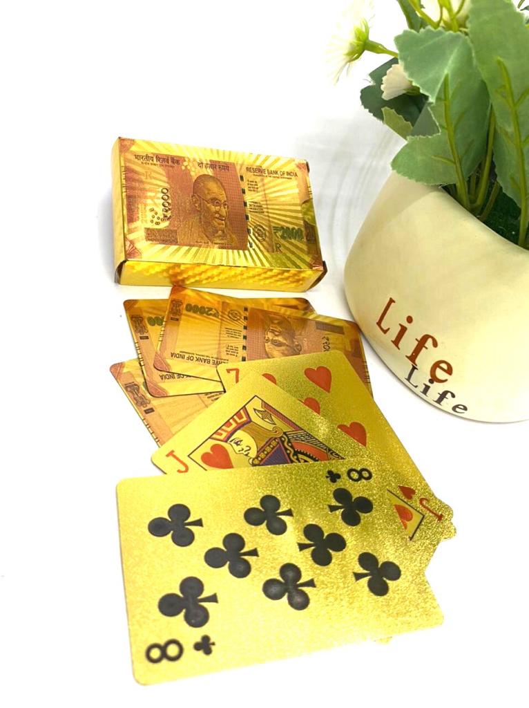 Playing Cards Waterproof Ganesh Gandhiji Design Souvenir Games Tamrapatra
