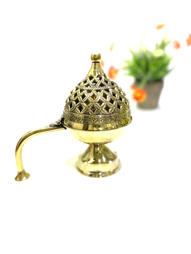 Big Brass Dhoop Loban Pooja Decoration Accessories Exclusive Art Tamrapatra