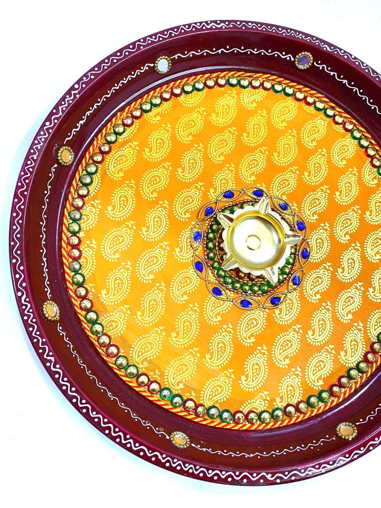 Pooja Plate For Decoration In Exciting Designs Handcrafted Articles By Tamrapatra