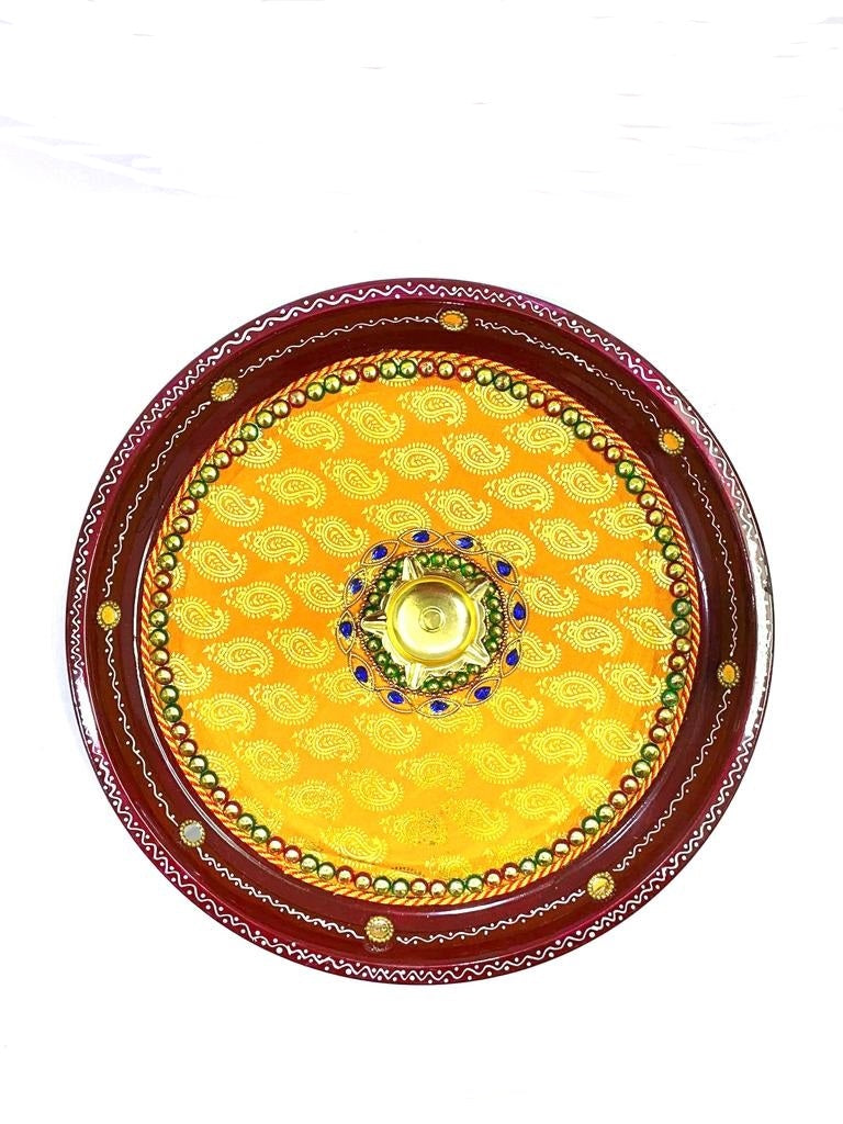 Pooja Plate For Decoration In Exciting Designs Handcrafted Articles By Tamrapatra
