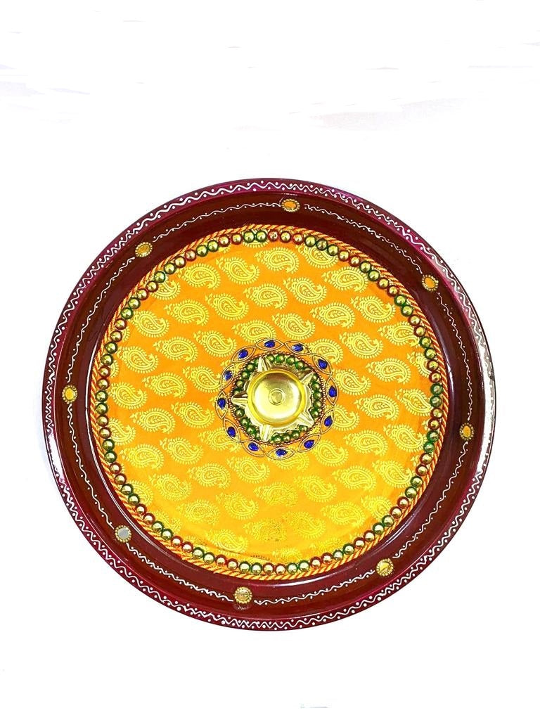 Pooja Plate For Decoration In Exciting Designs Handcrafted Articles By Tamrapatra