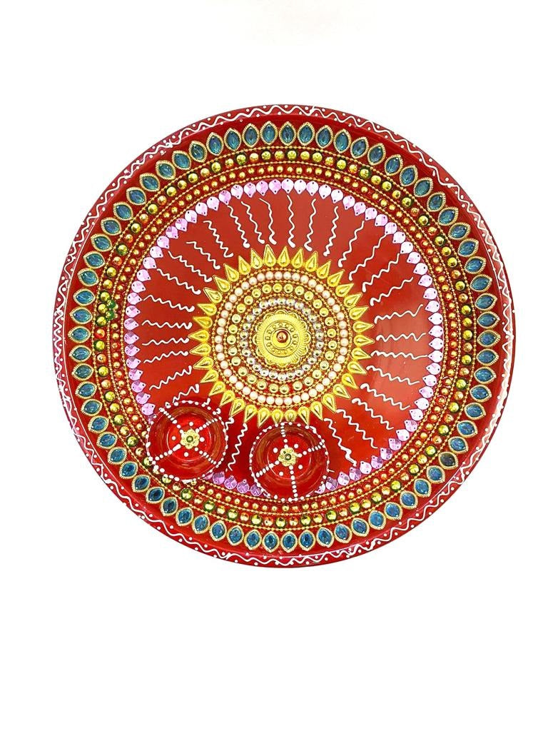 Pooja Plate For Decoration In Exciting Designs Handcrafted Articles By Tamrapatra