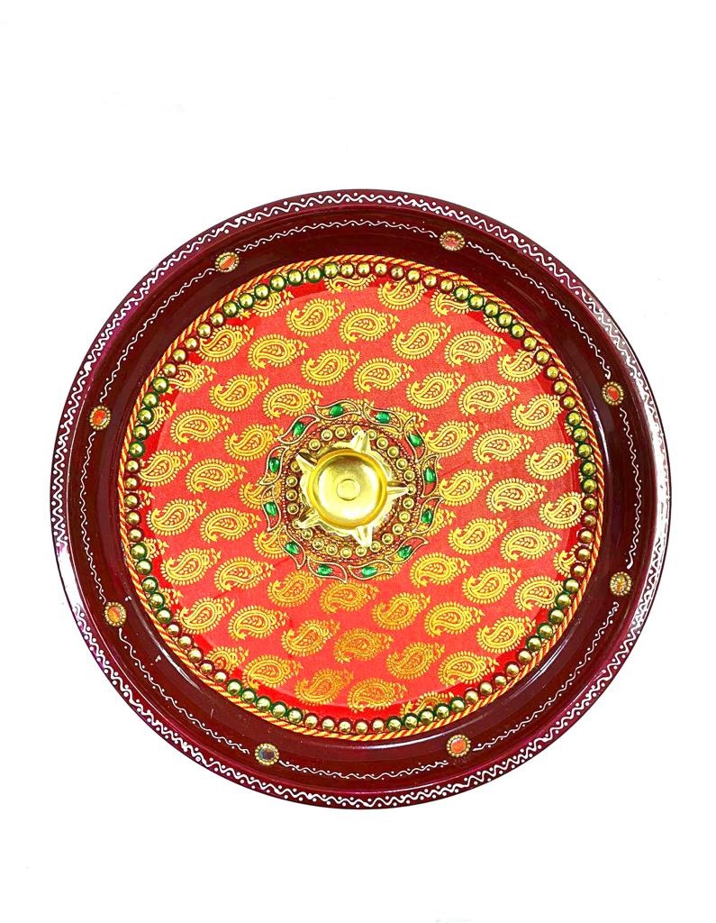 Pooja Plate For Decoration In Exciting Designs Handcrafted Articles By Tamrapatra