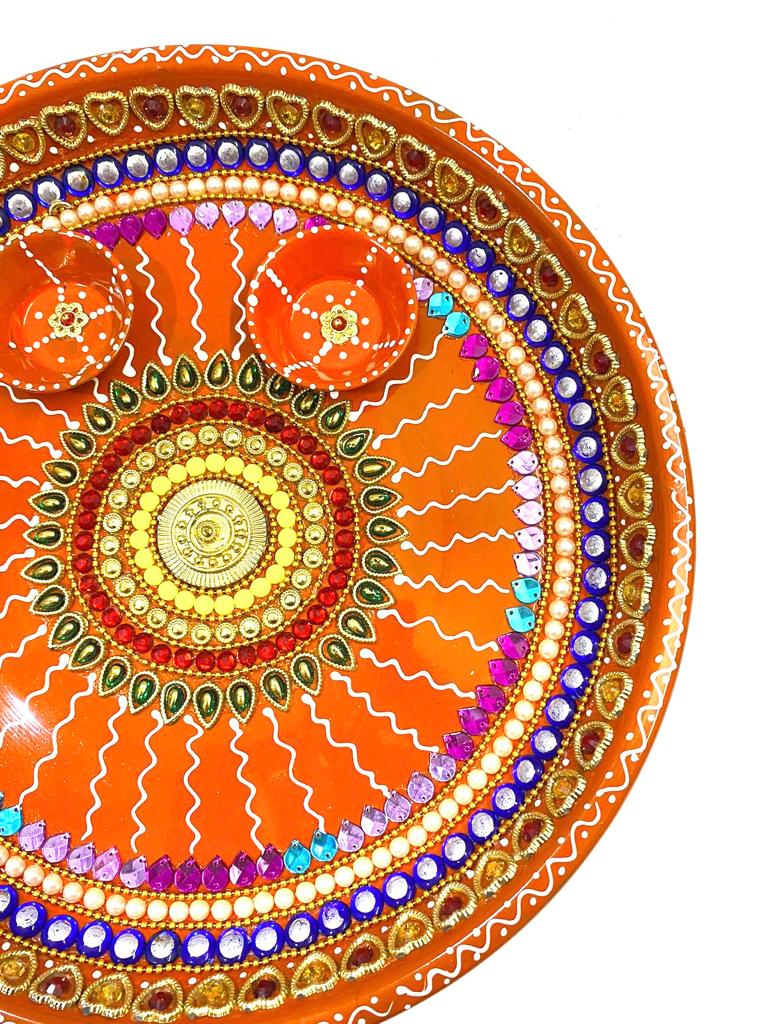 Pooja Plate For Decoration In Exciting Designs Handcrafted Articles By Tamrapatra