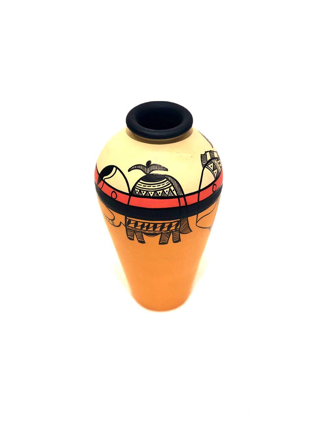 Madhubani Hand Painted Bottle Shape Pots By Skilled Artisans Tamrapatra - Tamrapatra