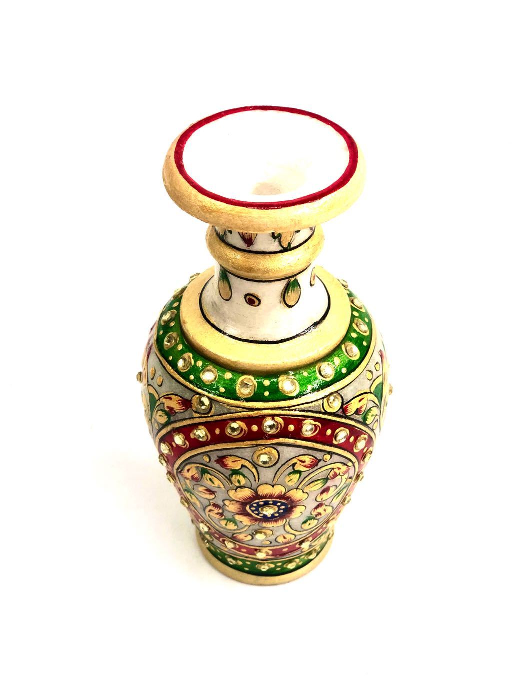 Designer Marble Flower Vase Decor Handicrafts Wholesaler Tamrapatra