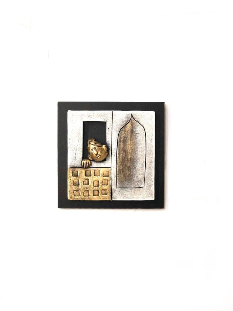 Handcrafted Adorable Peeping Faces From Home Windows Wall Décor Tamrapatra