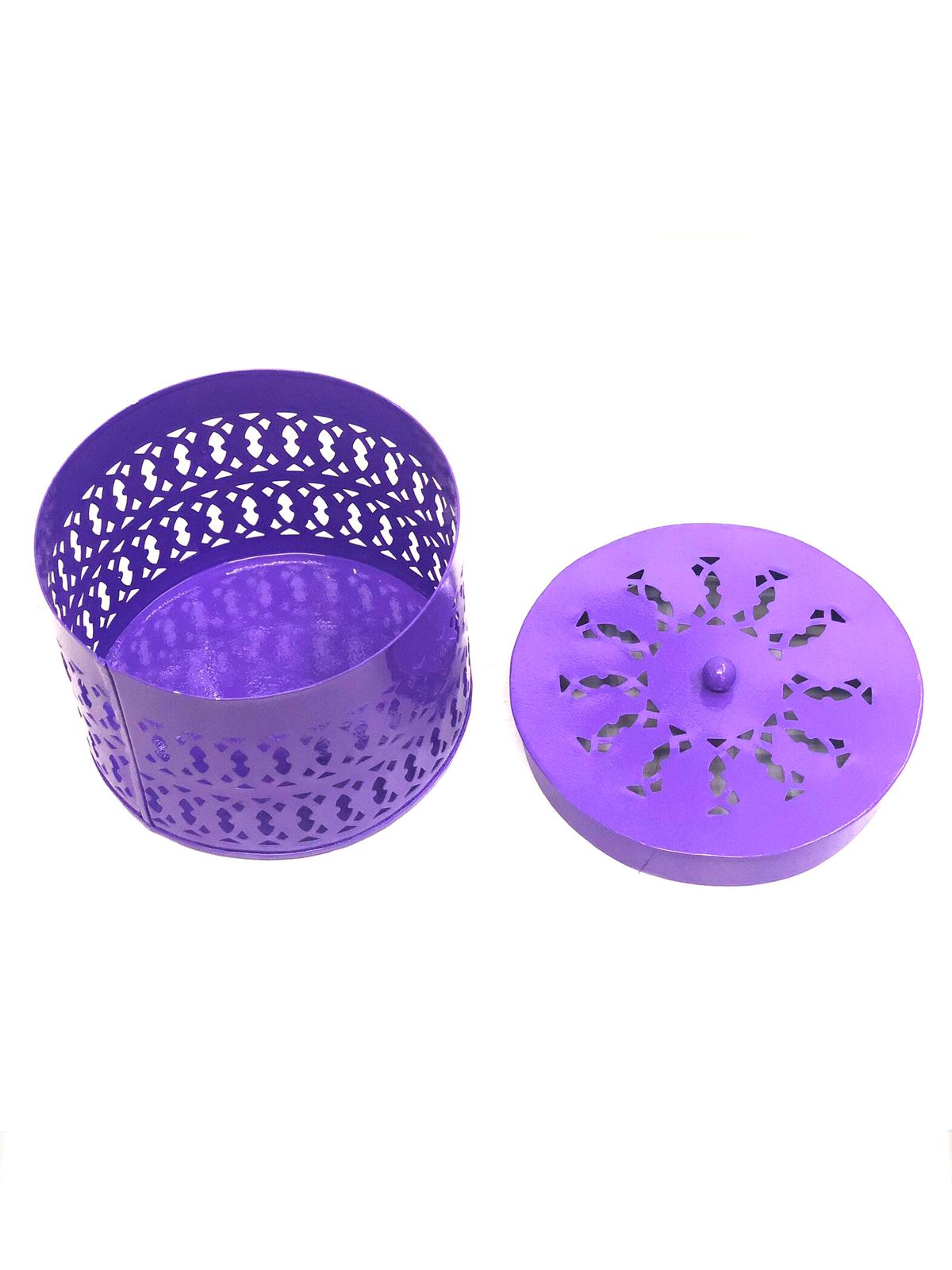 Designer Colorful Metal Containers With Lid Happy Gifting's From Tamrapatra