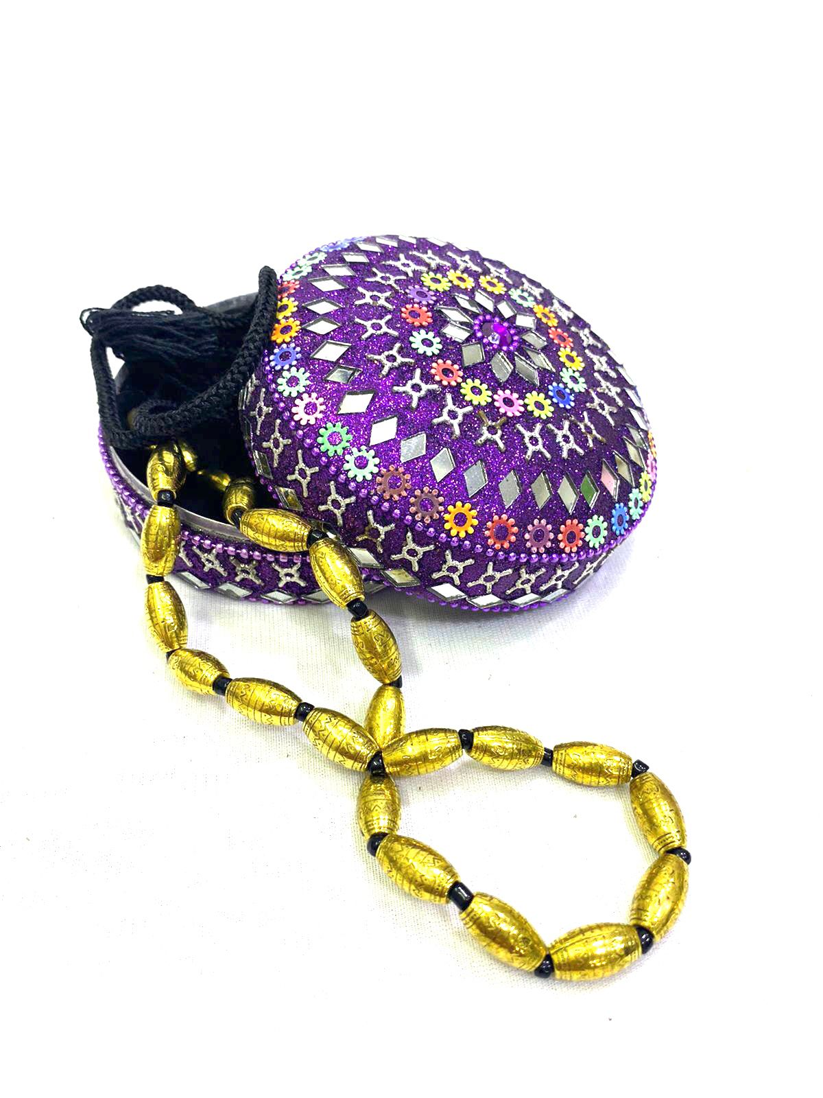Shinny Jewelry Box L With Mirror Art In Various Shades Best Gifting's Tamrapatra