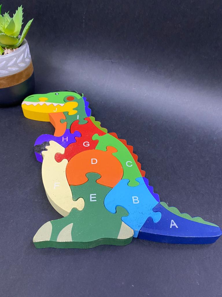 Wooden Puzzle Alphabets & Numbers Animal Handmade Toys From Tamrapatra