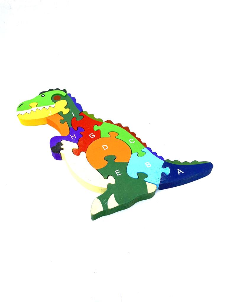 Wooden Puzzle Alphabets & Numbers Animal Handmade Toys From Tamrapatra