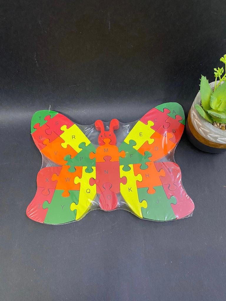 Wooden Puzzle Alphabets & Numbers Animal Handmade Toys From Tamrapatra