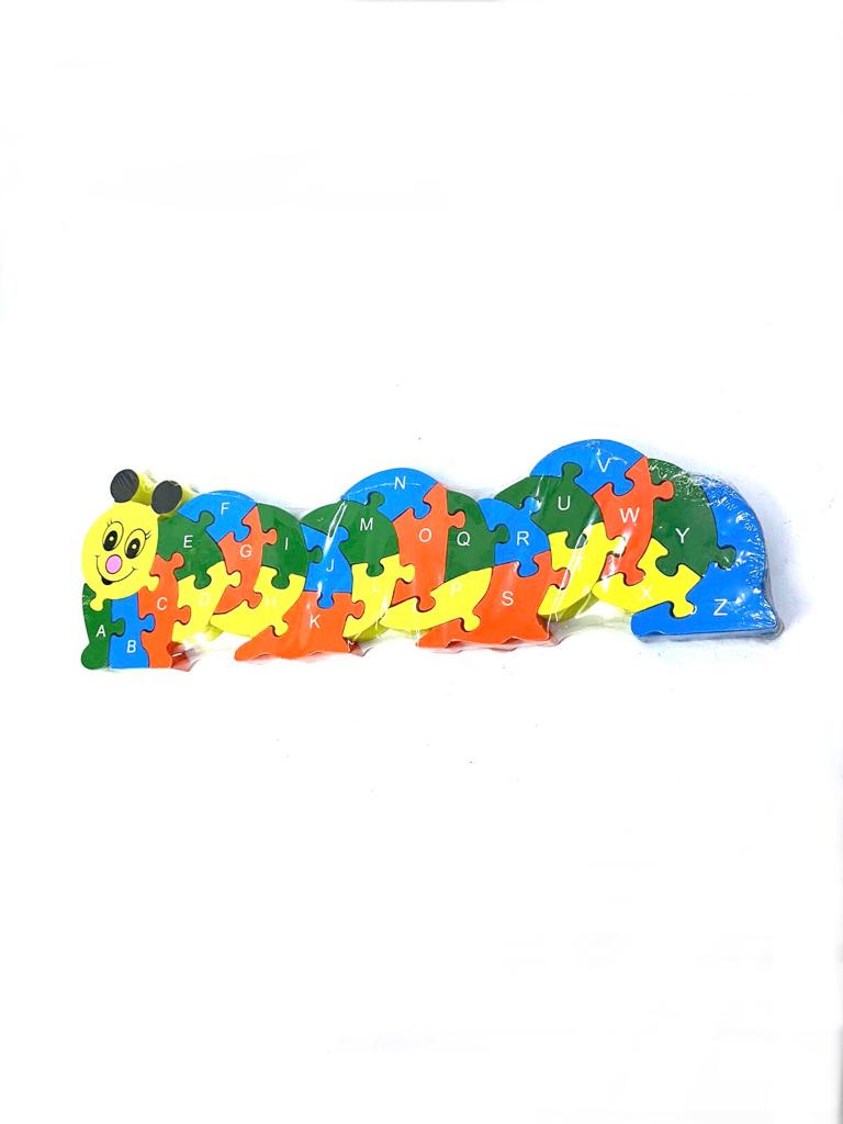 Wooden Puzzle Alphabets & Numbers Animal Handmade Toys From Tamrapatra