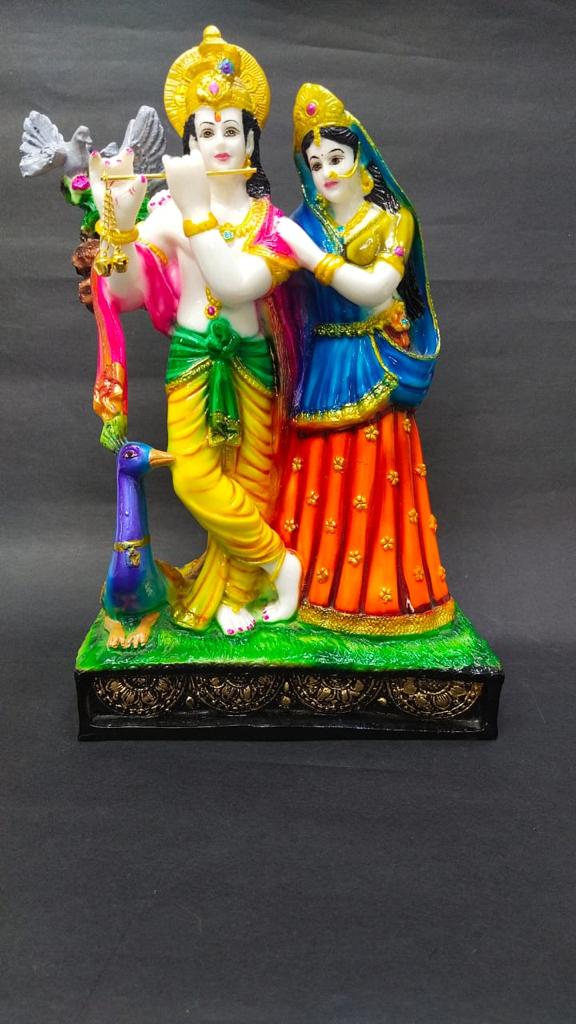 Radha Krishna Statue Idols Showpiece Spiritual Artwork Home Décor By Tamrapatra