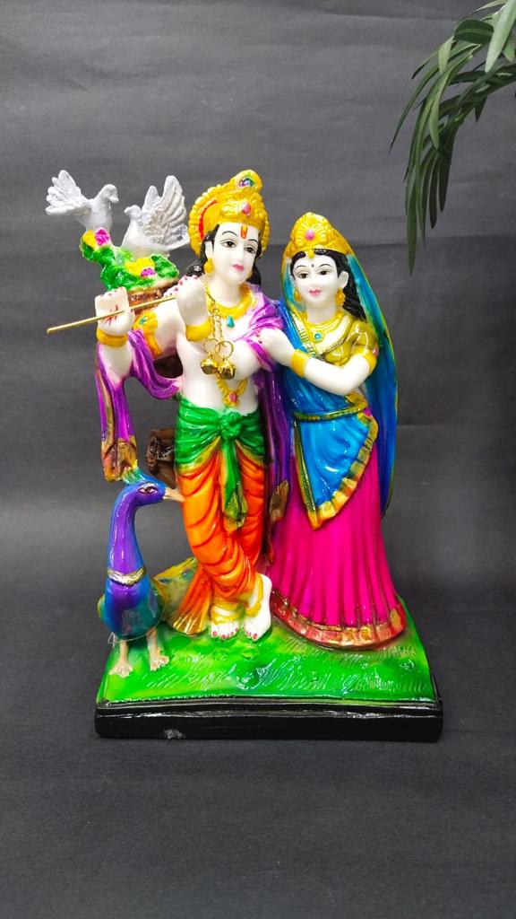 Radha Krishna Statue Idols Showpiece Spiritual Artwork Home Décor By Tamrapatra