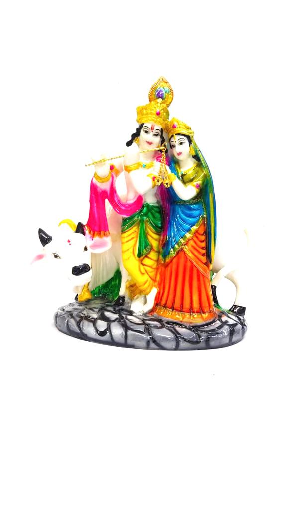 Radha Krishna Statue Idols Showpiece Spiritual Artwork Home Décor By Tamrapatra