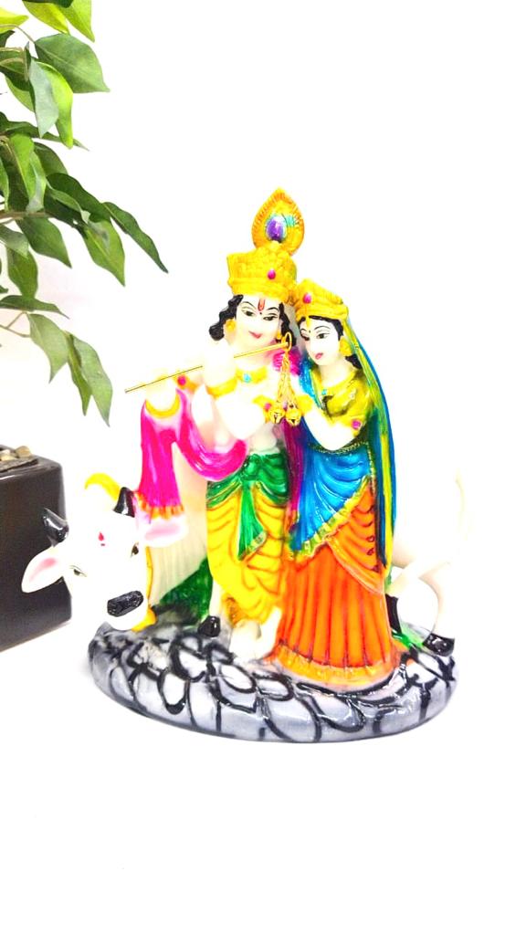 Radha Krishna Statue Idols Showpiece Spiritual Artwork Home Décor By Tamrapatra