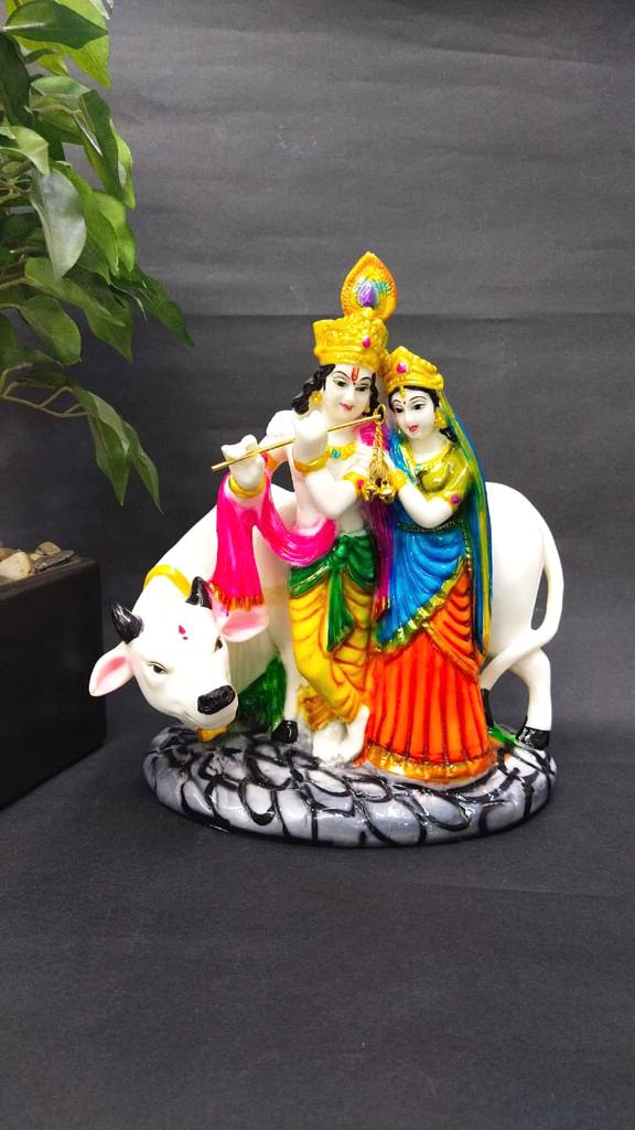 Radha Krishna Statue Idols Showpiece Spiritual Artwork Home Décor By Tamrapatra