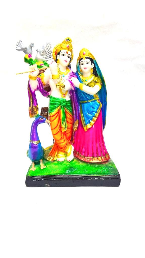 Radha Krishna Statue Idols Showpiece Spiritual Artwork Home Décor By Tamrapatra