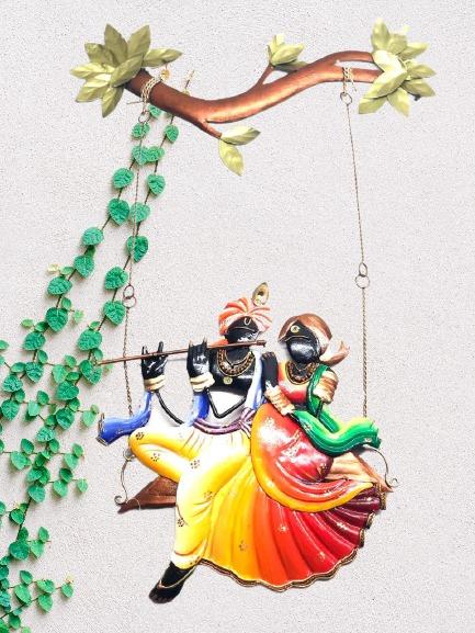 Radha Krishna Jhula Swing In Premium Quality Metal Handcrafted By Tamrapatra