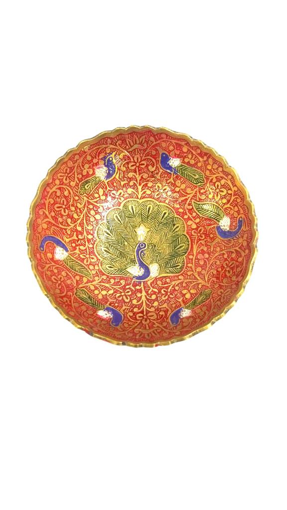 Brass Inlay Artwork For Serving Multipurpose Bowls Royal Touch By Tamrapatra