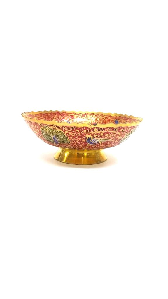 Brass Inlay Artwork For Serving Multipurpose Bowls Royal Touch By Tamrapatra
