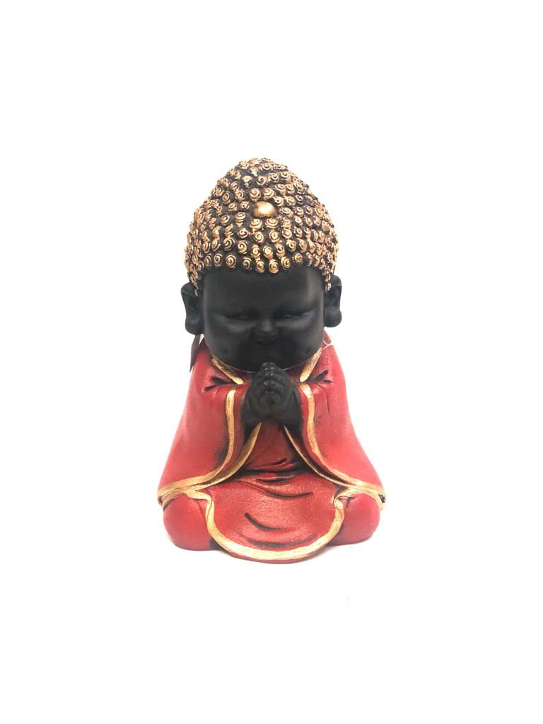 Happy Monks For Vastu Correction Lucky Figurines Collectible By Tamrapatra
