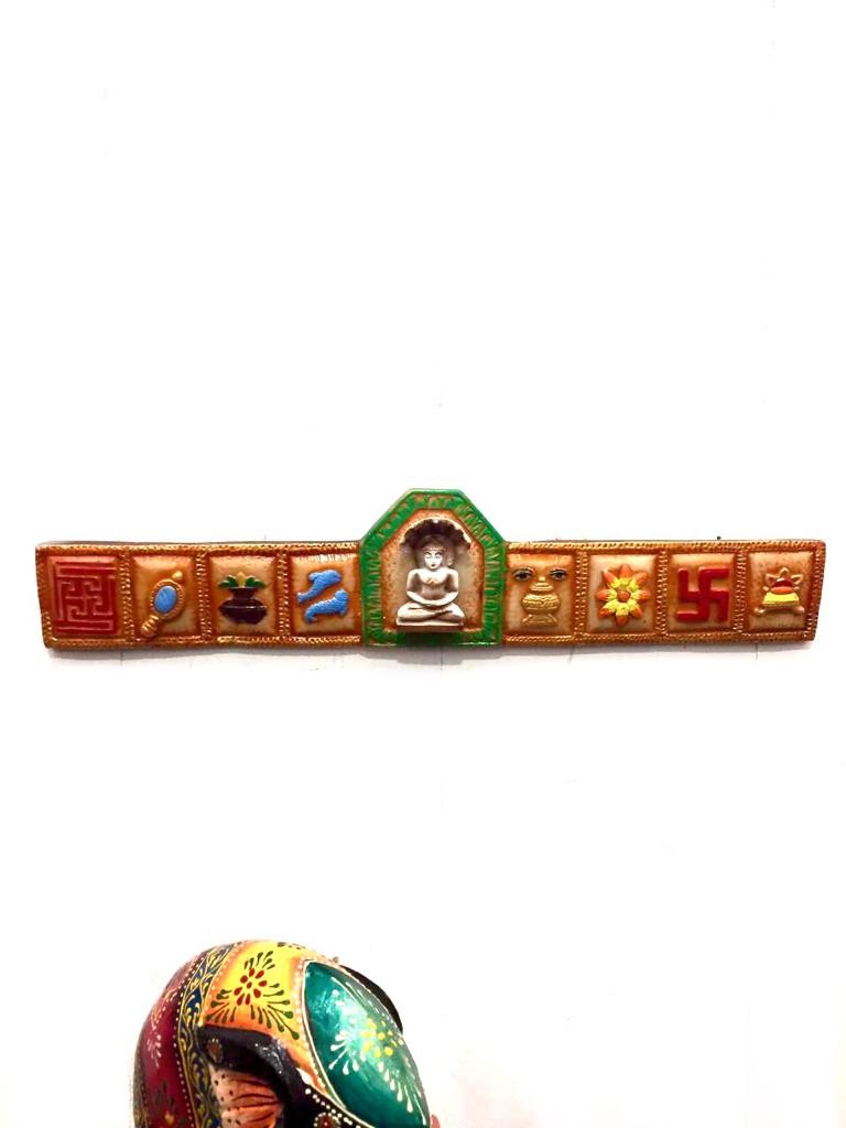 Mahavir Swami Navkar Mantra Resin Hanging Devotional Wall Art By Tamrapatra