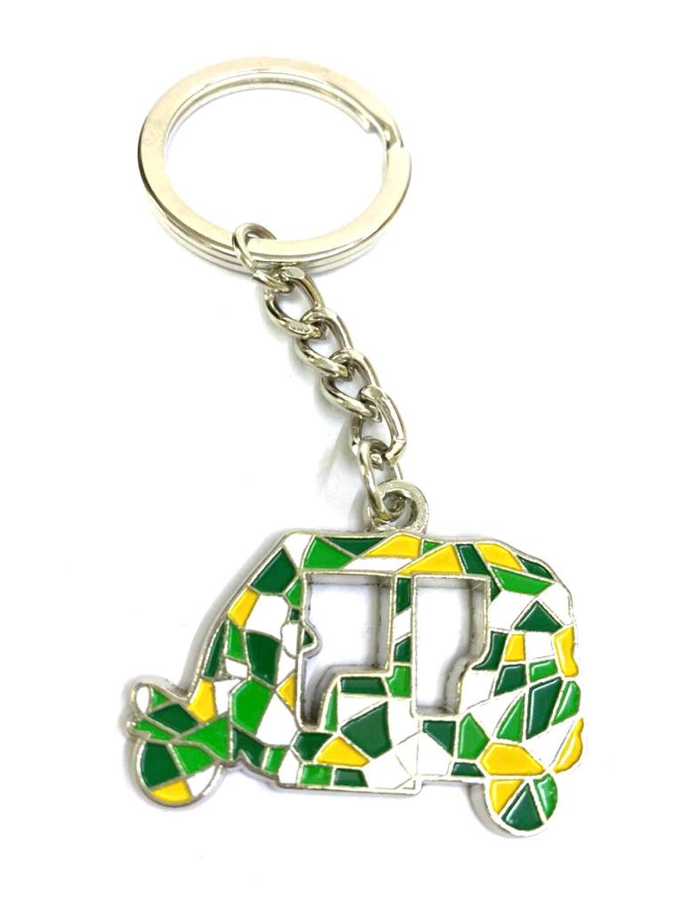 Rickshaw Metal Key Chains Enamel Paint Premium Collection From Tamrapatra