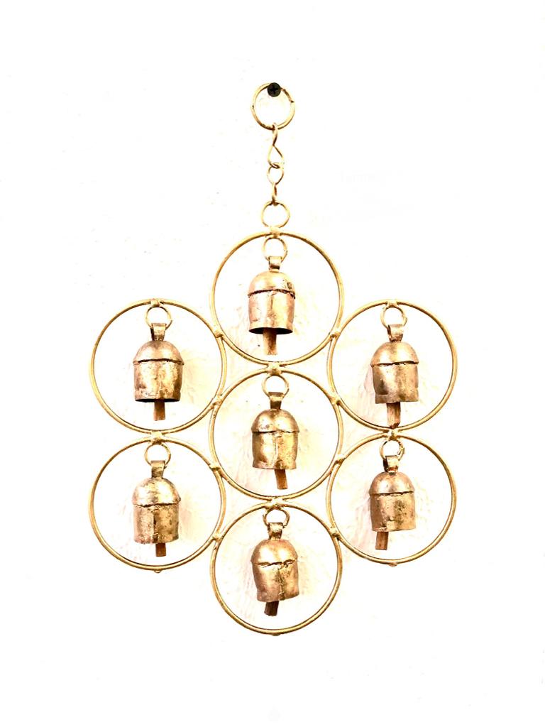 Artistic Round Designer Hangings Bell Chimes Metal Handicrafts By Tamrapatra