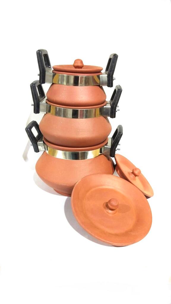 Earthenware Clay Handi With Handles For Cooking Purpose Tamrapatra - Tamrapatra
