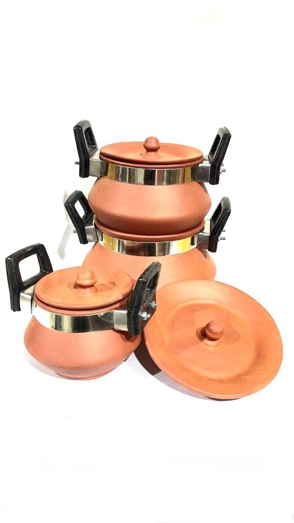 Earthenware Clay Handi With Handles For Cooking Purpose Tamrapatra - Tamrapatra