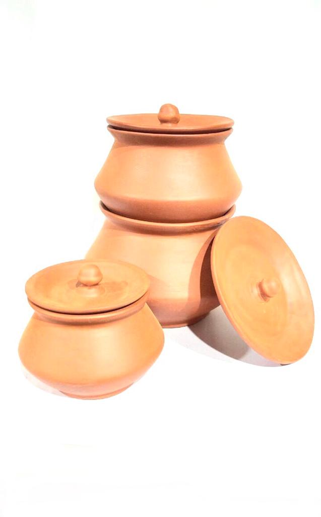 Round Handi Terracotta Pots Cooking In Traditional Way Healthy Life Tamrapatra