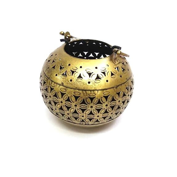 Round Tea Light Holder Hanging Place Aroma Candles For Decoration Tamrapatra