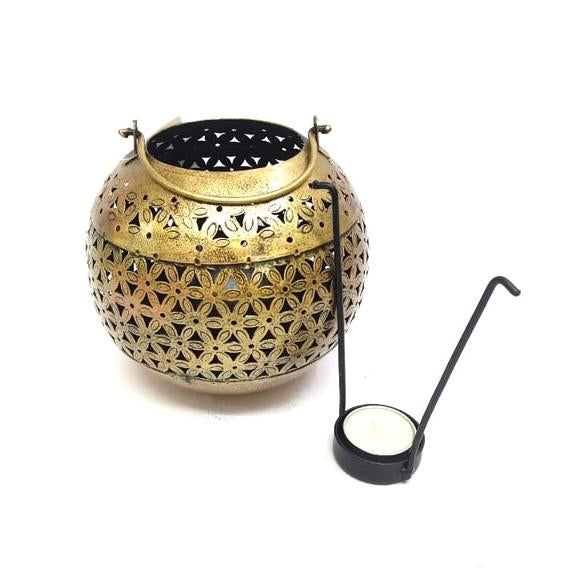 Round Tea Light Holder Hanging Place Aroma Candles For Decoration Tamrapatra