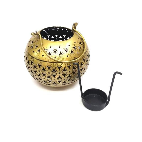 Round Tea Light Holder Hanging Place Aroma Candles For Decoration Tamrapatra