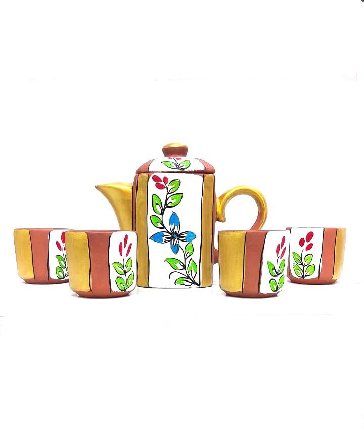 Ruchi Morning Standard Sized Jug & Cup Set Serve Hot & Cold Beverage Tamrapatra