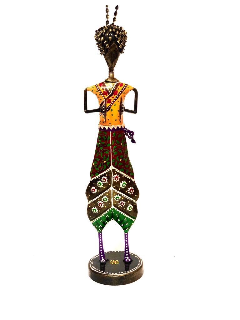 Musician Metal Antiquity Painted Vibrant Colors Export Quality Tamrapatra - Tamrapatra