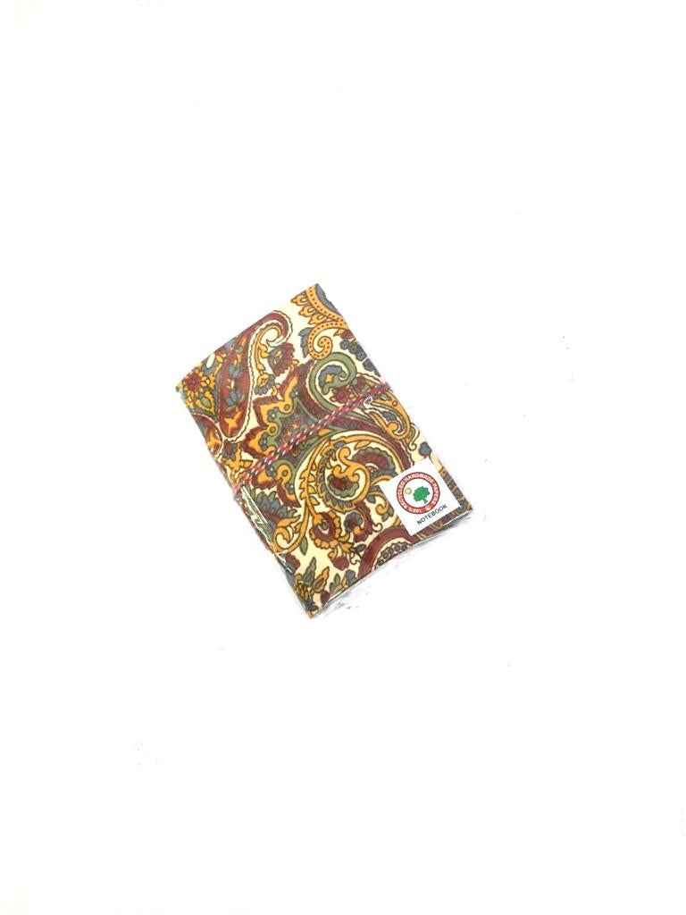 Handcrafted Made In India Diary With Cloth Floral Painted Size S By Tamrapatra