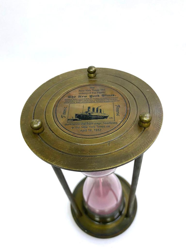 Sand Timer Antique Metal Nautical Arts Handcrafted Exclusively At Tamrapatra