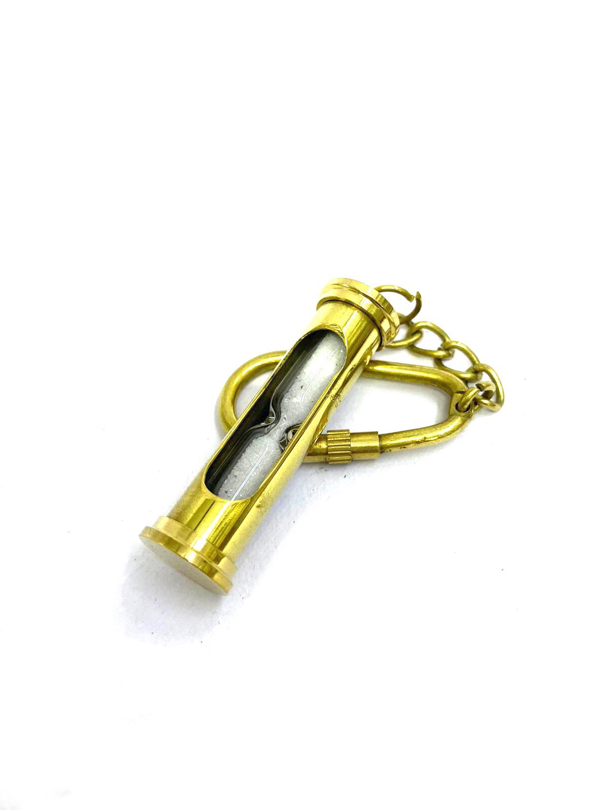 Brass Sand Timer Keychains Attractive Collectible Unique Artwork By Tamrapatra
