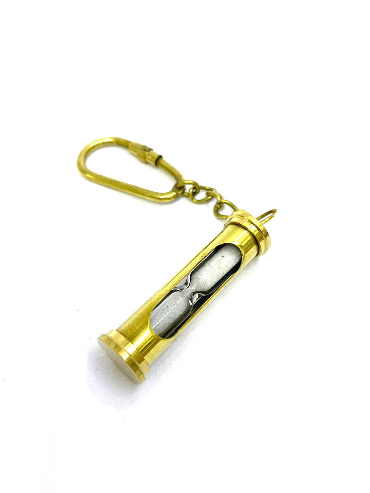 Brass Sand Timer Keychains Attractive Collectible Unique Artwork By Tamrapatra