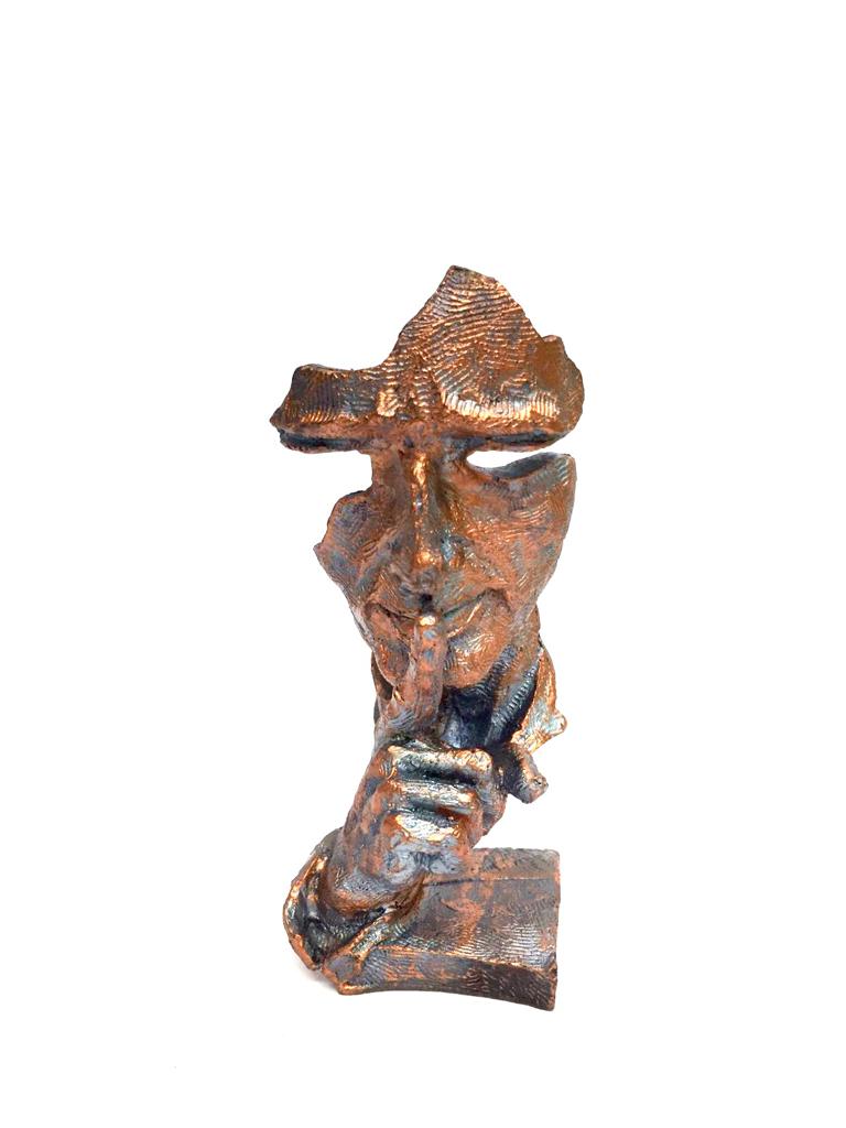 Human Faces In Rustic Finish Brown & Silver Modern Artifacts By Tamrapatra