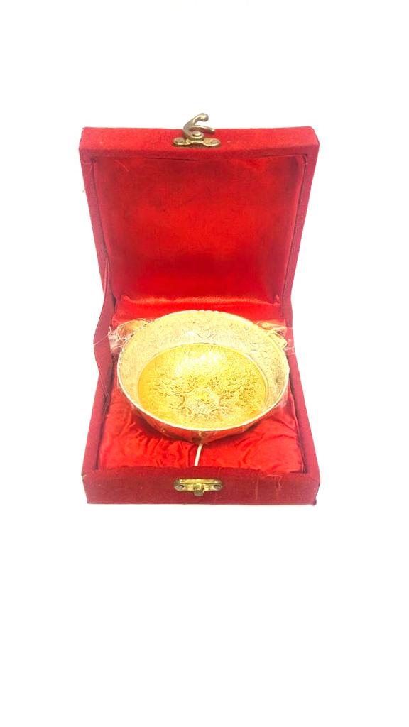 Serving Bowl Gifting's In Velvet Box Single & Double Bowl Options By Tamrapatra