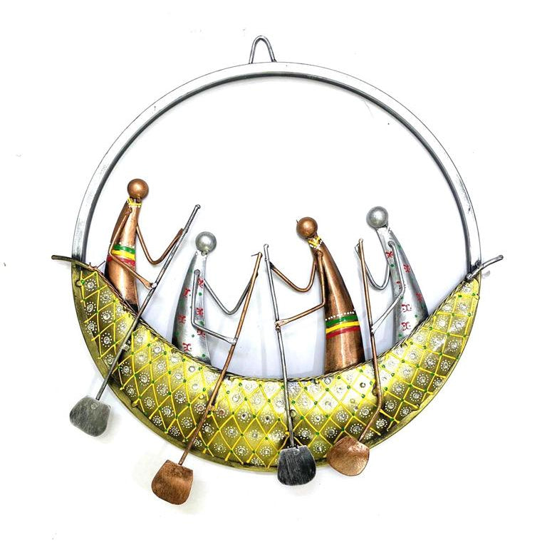 Family Sailing In Boat Unique Metal Art Liven Up Your Walls By Tamrapatra