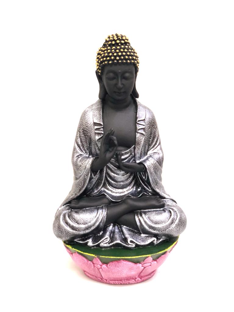 Meditating Sculpture Of Buddha On Lotus Shaped Base Exclusively At Tamrapatra
