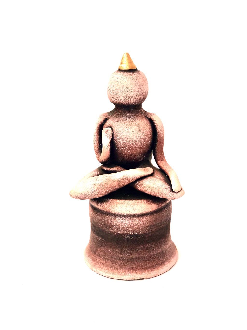 Abstract Buddha Sitting On Platform Meditation Pottery From Tamrapatra - Tamrapatra