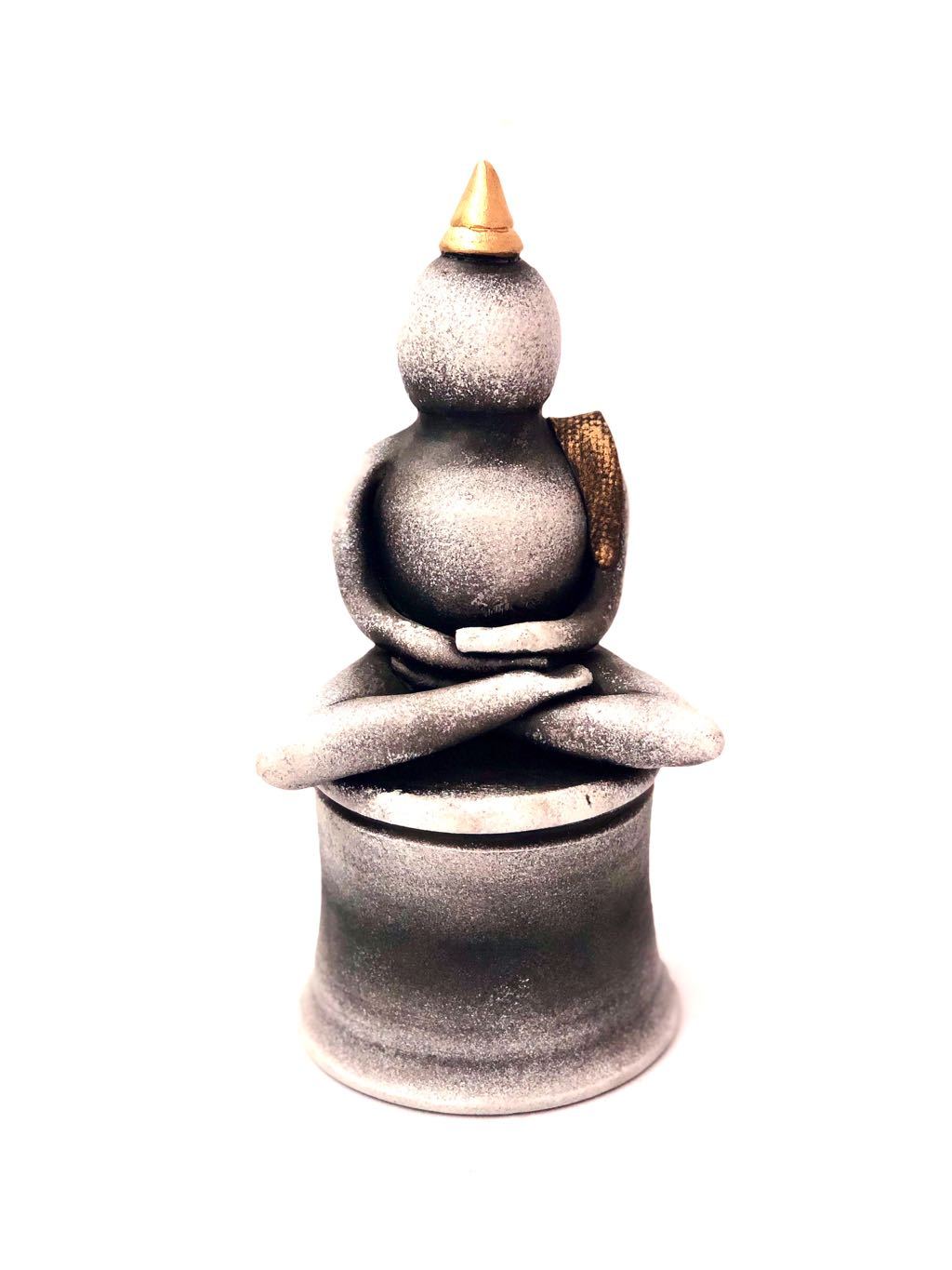 Abstract Buddha Sitting On Platform Meditation Pottery From Tamrapatra - Tamrapatra